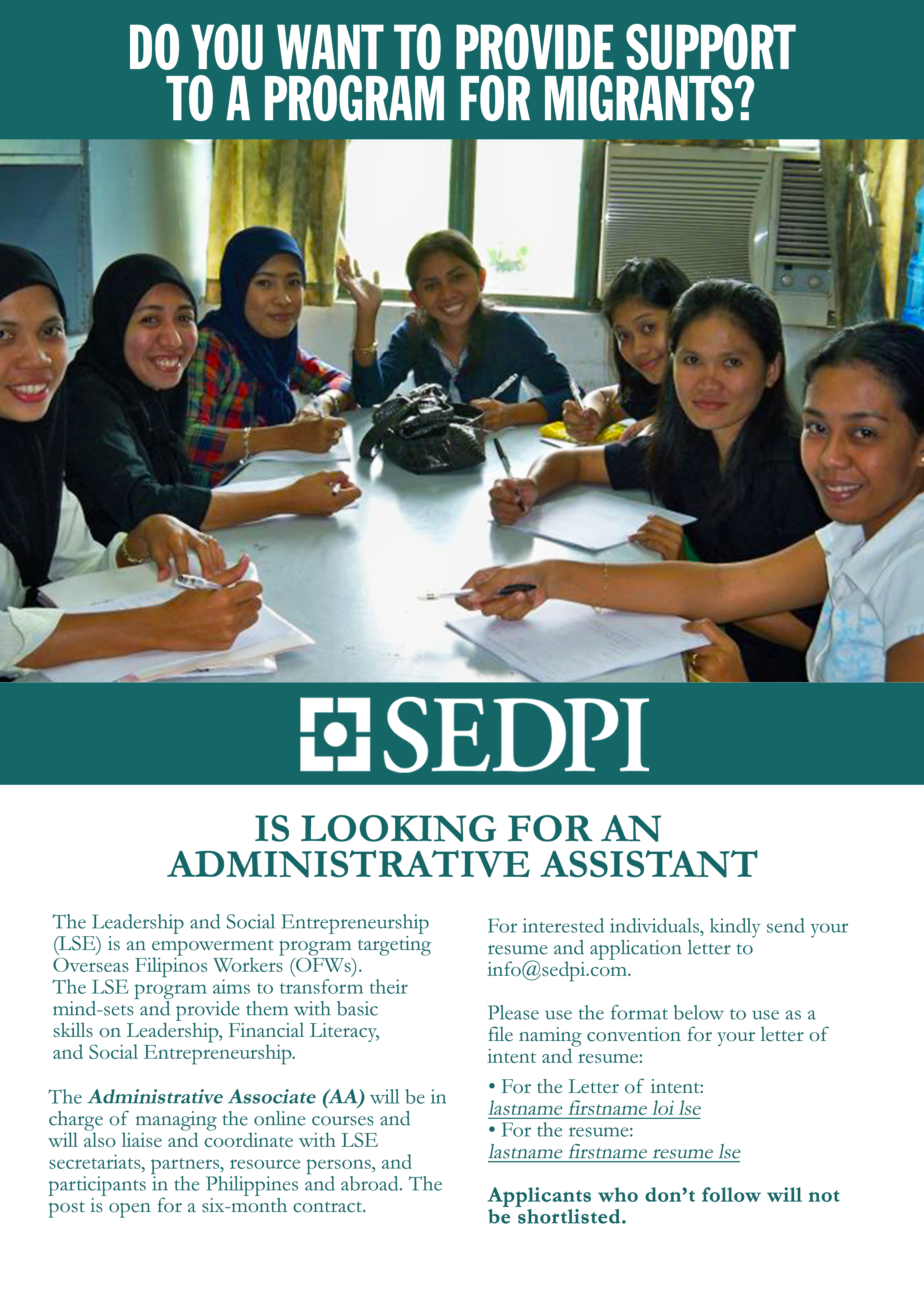 Job Opening | Administrative Associate